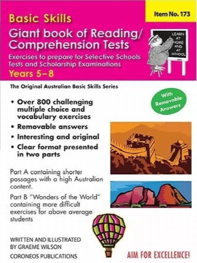 Basic Skills Giant Book Of Reading / Comprehension Tests Years 5 To 8 ...