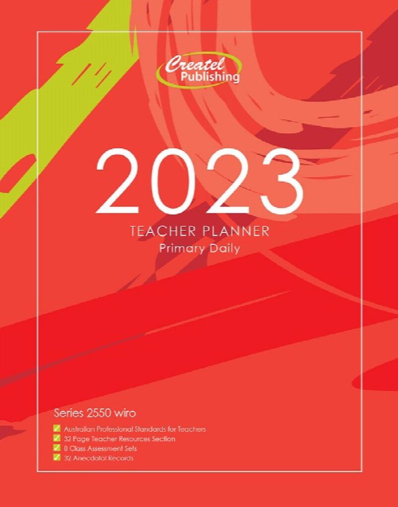 2023 Teacher Planner Diary Secondary 6 Period Daily