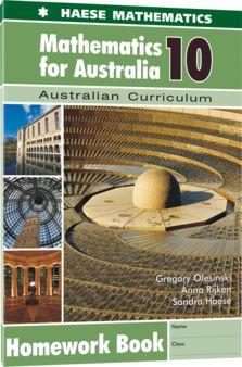 Image for Mathematics for Australia 10 Homework Book : Australian Curriculum